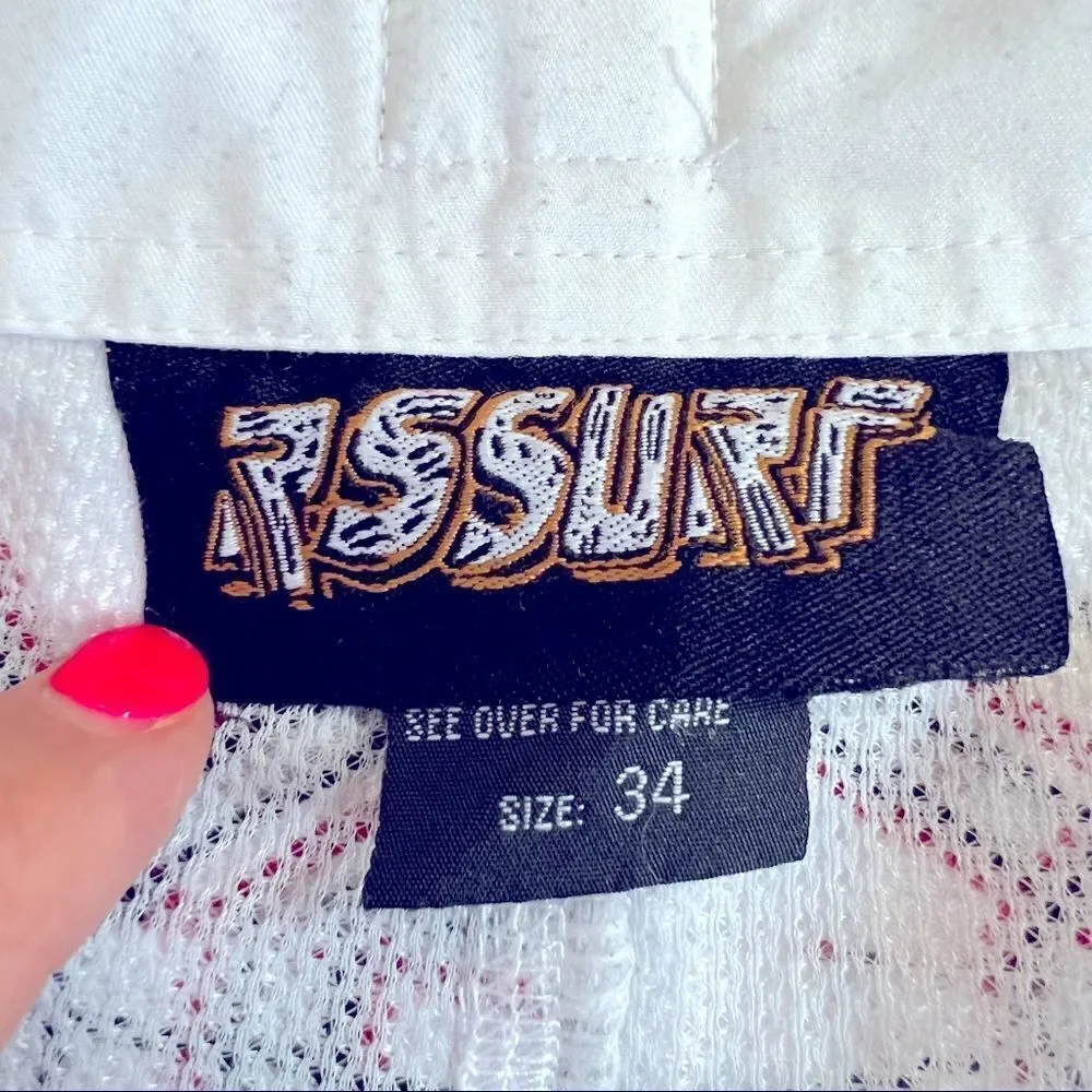 RS Surf Swim Trunks White/Red/Grey/Black Men’s Size 34